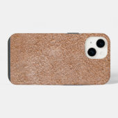 天然スエード革テクスチャ背景パターンr iPhoneケース (裏面横)