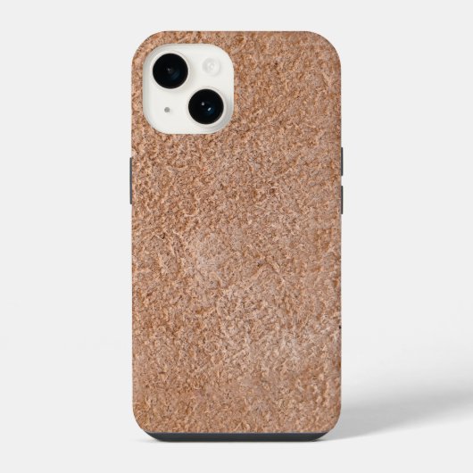 天然スエード革テクスチャ背景パターンr iPhoneケース (裏面)