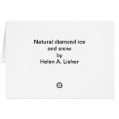 天然ダイヤモンドの氷と雪 (裏面横)
