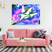 天然ダイヤモンド氷と雪アート キャンバスプリント (インサイチュ (リビング))