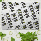 天然ニューヨーカーパターン キッチンタオル (折り畳み)