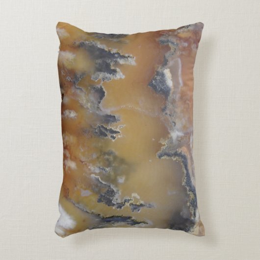 天然ファンシー岩苔むした瑪瑙の写真設計 アクセントクッション (正面(垂直))