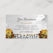 天然フローラ白木目の木の樹皮イニシャル 名刺 (裏面)