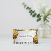 天然フローラ白木目の木の樹皮イニシャル 名刺 (スタンド正面)