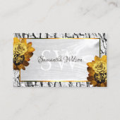 天然フローラ白木目の木の樹皮イニシャル 名刺 (正面)