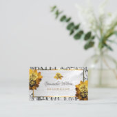 天然フローラ白木目の木の樹皮バラ 名刺 (スタンド正面)