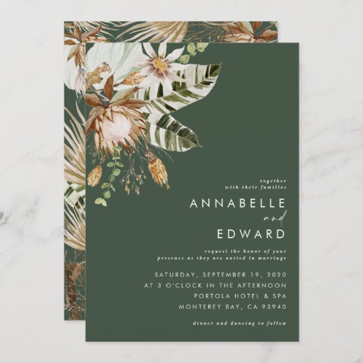 天然ボヘミアの植物モダンエレガント株 (正面/裏面)