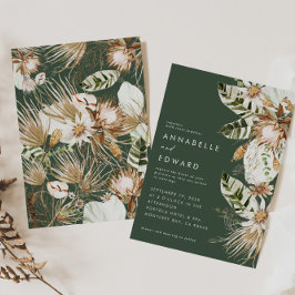 天然ボヘミアの植物性モダンエレガント緑色