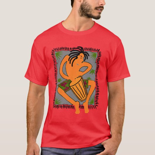天然ボンゴ(えんじ色) Tシャツ (正面)