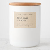 天然モダンろうそく製品ラベルシール フードラベル (正面)