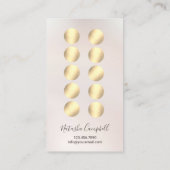 天然モダンヘアメイクアップ美しいサロンロイヤリティ ロイヤリティカード (裏面)