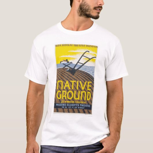 天然地上の農家1936 WPA Tシャツ (正面)