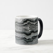 天然宝石白黒アゲート大理石石 モーフィングマグカップ (正面右)