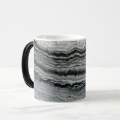 天然宝石白黒アゲート大理石石 モーフィングマグカップ (正面左)