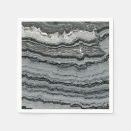 天然宝石白黒アゲート大理石 スタンダードカクテルナプキン