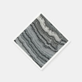 天然宝石白黒アゲート大理石 スタンダードカクテルナプキン (角)