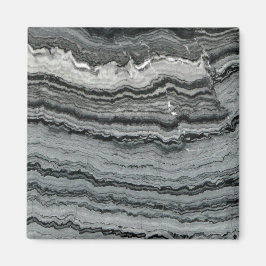 天然宝石白黒レース大理石 マグネット