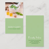 天然必須油アロマセラピーマッサージセラピー 名刺 (正面/裏面)