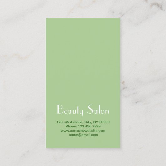 天然必須油アロマセラピーマッサージセラピー 名刺 (裏面)