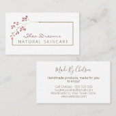天然手オーガニック作り石鹸スクラブ体バター 名刺 (正面/裏面)
