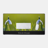 天然春の花の雪片の花 デスクマット (キーボード&マウス)