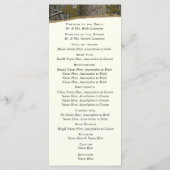 天然木と離れ迷彩柄結婚式 プログラム (裏面)