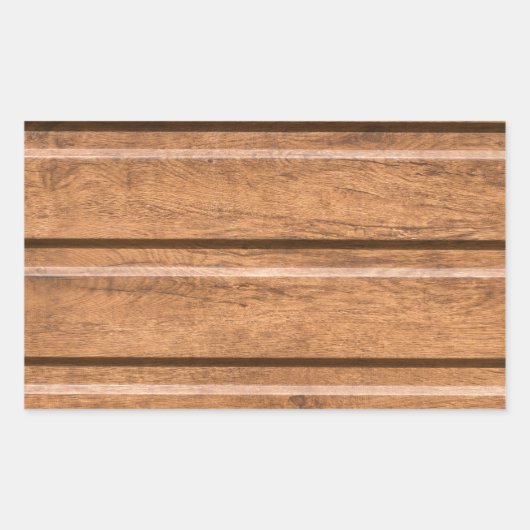 天然木に似た茶色のサイディング 長方形シール (正面)