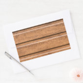 天然木に似た茶色のサイディング 長方形シール (封筒)