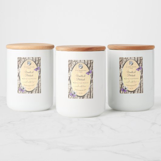 天然木の樹皮の木目製品のラベルのロゴ フードラベル (ボトル)