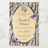 天然木の樹皮の木目製品のラベルのロゴ フードラベル (シングルラベル)