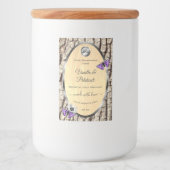 天然木の樹皮の木目製品のラベルのロゴ フードラベル (正面)