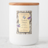 天然木の樹皮の木目製品のラベルのロゴ フードラベル (正面)