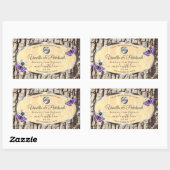 天然木の樹皮の木目製品のラベルのロゴ 長方形シール (シート)