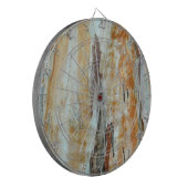 天然木の樹皮カラフルオレンジとグレー写真 ダーツボード (正面左)