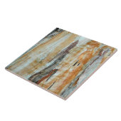 天然木の樹皮カラフルオレンジと灰色の写真 タイル (側面)