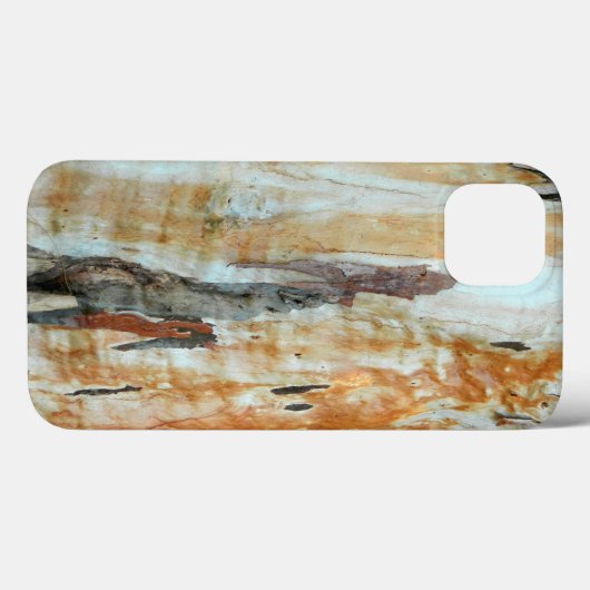 天然木の樹皮カラフルオレンジと灰色の写真 Case-Mate iPhoneケース (裏面 (横))