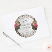 天然木の樹皮ホワイトウッド製品ラベルのロゴ ラウンドシール (封筒)