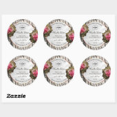 天然木の樹皮ホワイトウッド製品ラベルのロゴ ラウンドシール (シート)