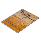 天然木の背景、木のスライスとオーガニックt ノートブック (左側)