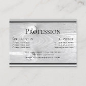 天然木目白木板シルバーグレー 名刺 (裏面)