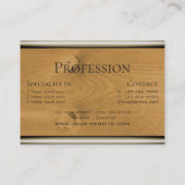 天然木目素朴木板 名刺 (裏面)