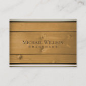 天然木目素朴木板 名刺 (正面)