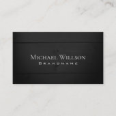 天然木目黒木板モダン 名刺 (正面)
