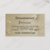 天然木素朴板ツリーバークグレインロゴ 名刺 (裏面)