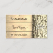 天然木素朴板ツリーバークモノグラム 名刺 (正面)
