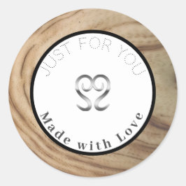 天然木素朴粒メイクアップラベル ラウンドシール