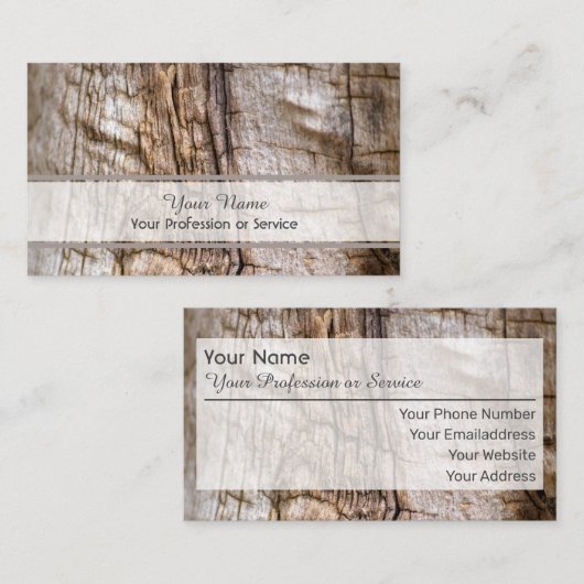 天然木製オーガニックスタイル名刺 名刺 (正面/裏面)