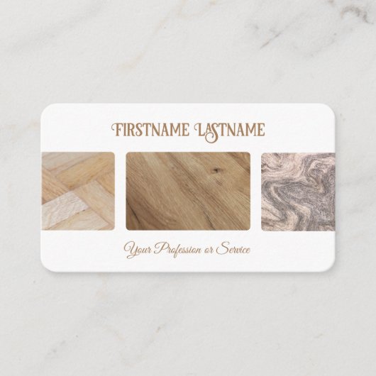 天然木製スタイルパーケット床プロフェッショナル 名刺 (正面)