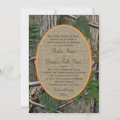 天然木離れ類結婚類 招待状 (正面)