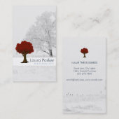 天然林シルバーツリー気に風景芝生 名刺 (正面/裏面)